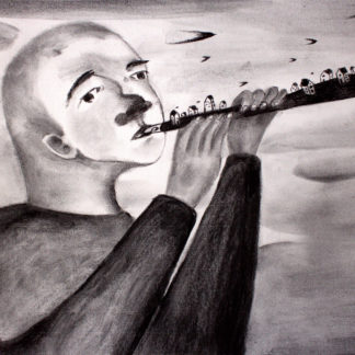 Clarinetista venta ilustración Anita Trenzamundos