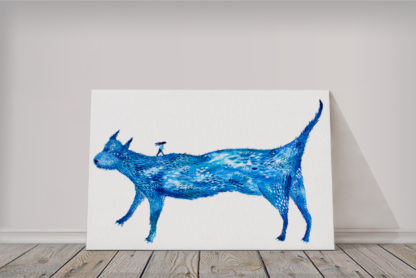 Perro azul venta ilustración Anita Trenzamundos