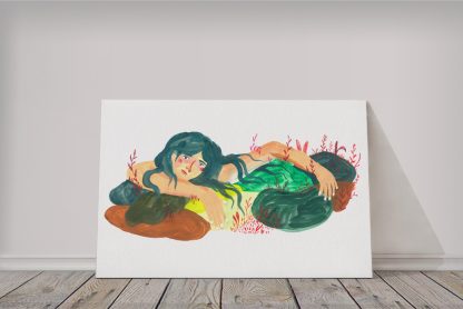 Lámina "Mujer naturaleza" Anita Trenzamundos venta de ilustraciones originales, hecho con amor.