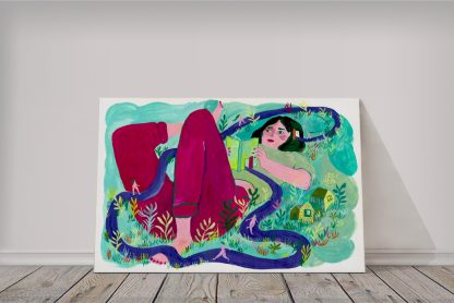 Lámina "Ser libre" Anita Trenzamundos venta de ilustraciones originales, hecho con amor.