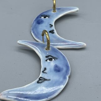 Pendientes Luna azul