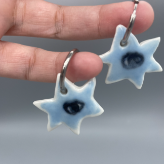 Pendientes estrella azul